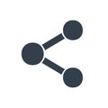 Share Connection Flat Icon. Connecting Dots Sharing Media. Networking Connectivity Concept Royalty Free Stock Photo