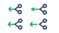 Share and Connection Icons, Network and Social Interaction, vector design Generative AI Royalty Free Stock Photo