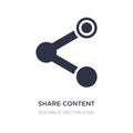 share content icon on white background. Simple element illustration from Multimedia concept