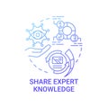 Share expert knowledge concept icon
