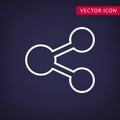 Share flat vector icon