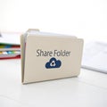 Share Folder Isolated on White Background