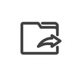 Share folder line icon Royalty Free Stock Photo
