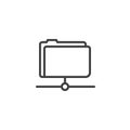 Share folder line icon Royalty Free Stock Photo
