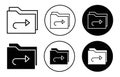 Share folder line icon