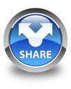 Share glossy blue round button