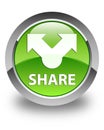 Share glossy green round button