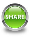 Share glossy green round button