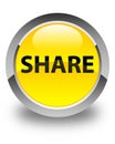 Share glossy yellow round button