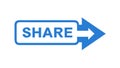 Share Icon with Arrow for Content Distribution, vector design Generative AI Royalty Free Stock Photo