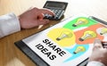 Share ideas concept on a clipboard Royalty Free Stock Photo