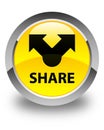 Share glossy yellow round button