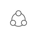 share line icon, outline logo illustration, linear pictog