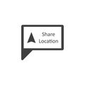 share location icon. One of the collection icons for websites, web design, mobile app