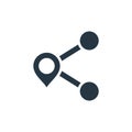 share location icon vector from maps and navigation concept. Thin line illustration of share location editable stroke. share