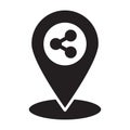 Share location, location, park, share fully editable vector icon