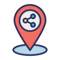 Share location, location, park, share fully editable vector icon