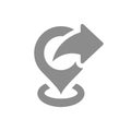 Share location vector icon