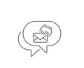 Share mail line icon. New newsletter sign. Vector