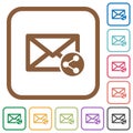 Share mail simple icons