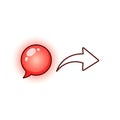 Share the Message: Cartoon Share Icon with Speech Bubble and Arrow Royalty Free Stock Photo