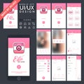 Share Mobile App UI, UX design Royalty Free Stock Photo
