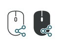 Share mouse cursor connection. Illustration vector Royalty Free Stock Photo