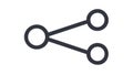 Share Network Icon for Connection and Sharing Data, vector design Generative AI Royalty Free Stock Photo