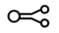 Share Node Connection Icon for Social Network Data Link, vector design Generative AI Royalty Free Stock Photo