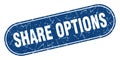 share options sign. share options grunge stamp.