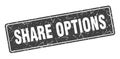 share options sign. share options grunge stamp.