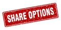 share options sign. share options grunge stamp.