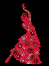 Share passion and beauty of dance. Abstract image of a woman who enjoys dancing
