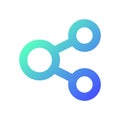 Share pixel perfect gradient linear ui icon Royalty Free Stock Photo