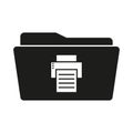 Share printing folder icon. Vector illustration. EPS 10. Royalty Free Stock Photo