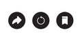 Share, Reload, and Save Icon Vector. Menu Icons of Streaming App Royalty Free Stock Photo