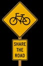 Share The Road With Bicycles Sign