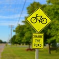 Share the Road Sign Royalty Free Stock Photo
