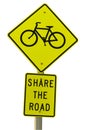 Share the Road Sign Royalty Free Stock Photo