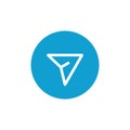 Share, Send Message Icon Vector. Paper Plane Symbol