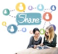 Share Sharing Connection Networking Concept Royalty Free Stock Photo