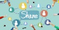 Share Sharing Connection Networking Concept Royalty Free Stock Photo