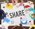 Share Sharing Connection Social Networking Concept Royalty Free Stock Photo