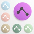 share this sign badge color set. Simple glyph, flat vector of web icons for ui and ux, website or mobile application Royalty Free Stock Photo