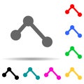 share this sign multi color style icon. Simple thin line, outline vector of web icons for ui and ux, website or mobile application Royalty Free Stock Photo