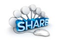 Share text, 3d Concept Royalty Free Stock Photo