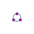 Share thin line color icon. Icon for web and user interface