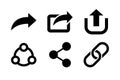 Share vector icons collection. Connection button. Share a file or link with users. Vector illustration.