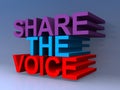 Share the voice on blue
