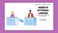 share website external linking vector